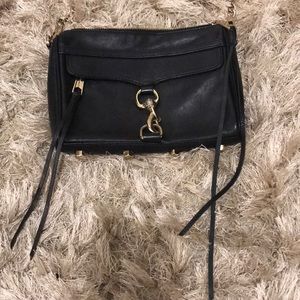 Black Rebecca Mini MAC Leather Crossbody Purse
